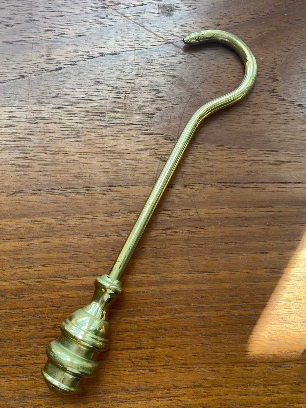 VIRGINIA METALCRAFTERS Vintage CAST BRASS FIREPLACE DAMPER HOOK